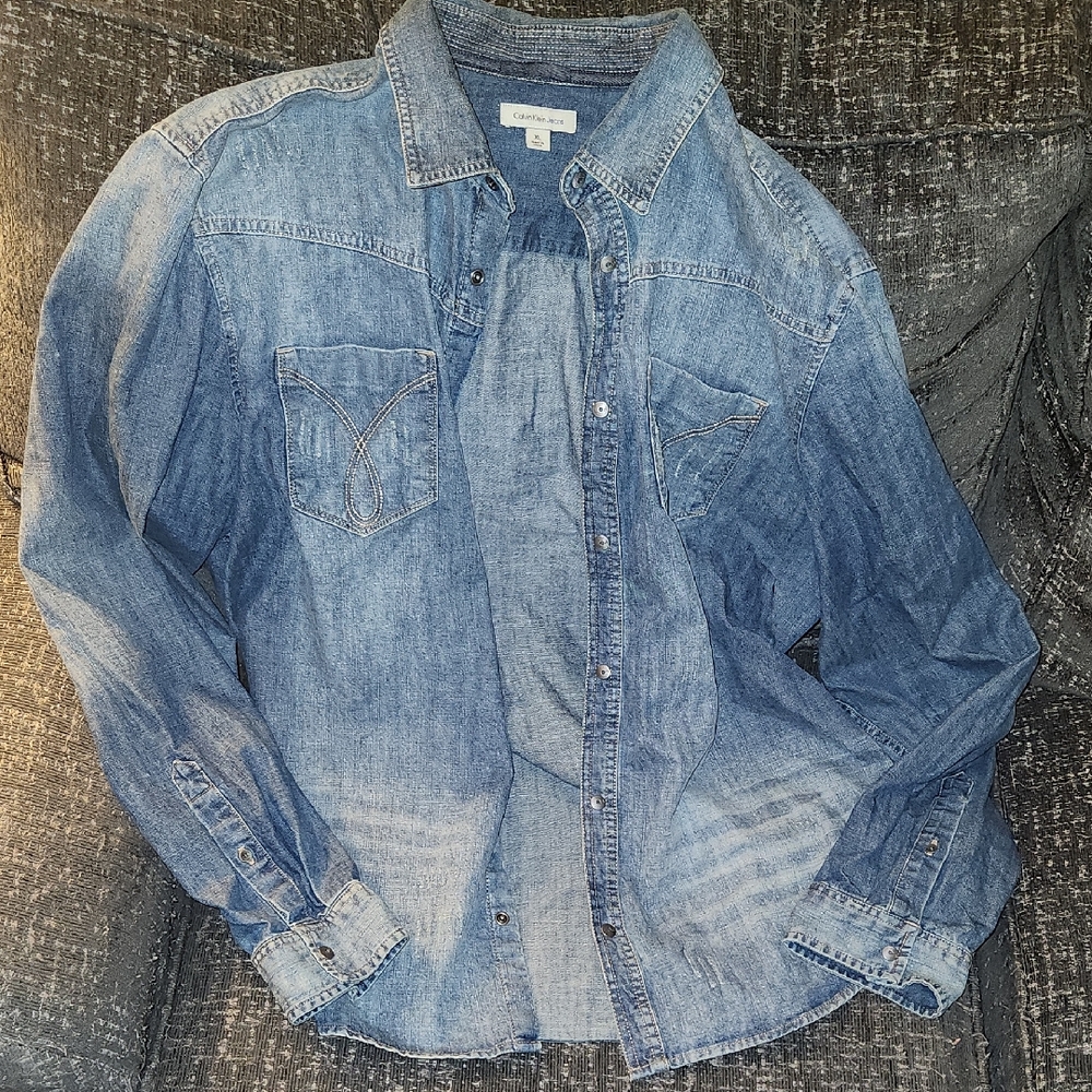 Casual Denim Blue Shirt